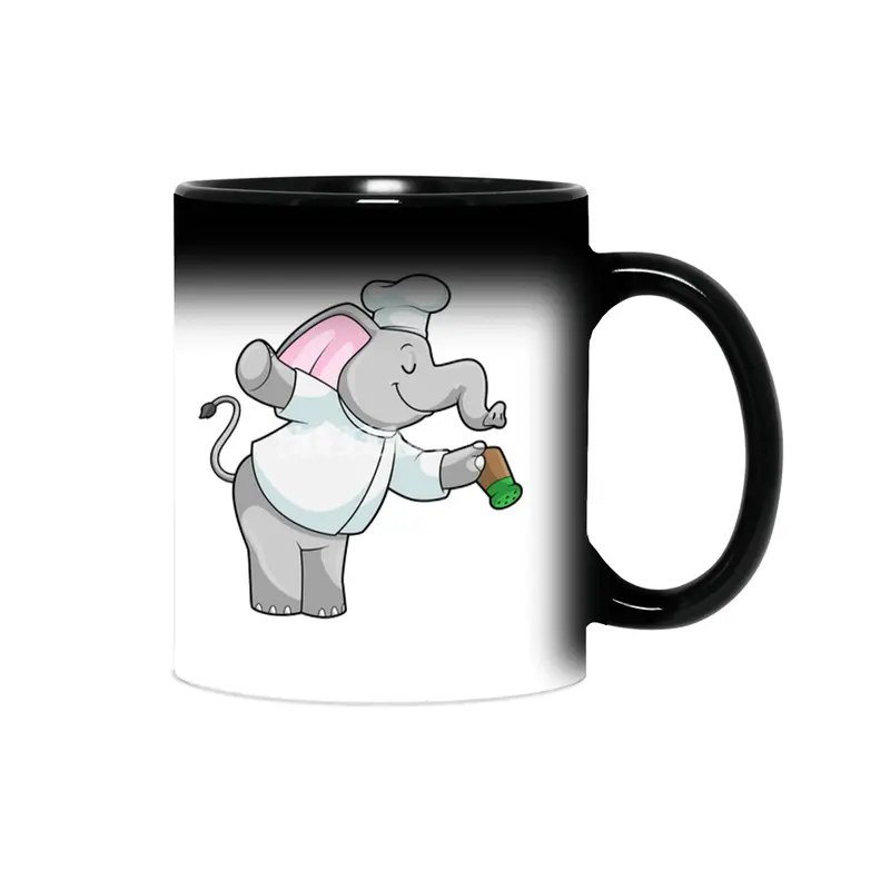 Elephant as Chef with Salt shaker Sihirli Kupa