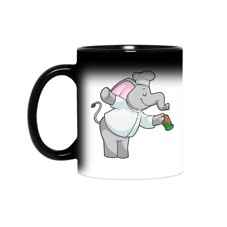 Elephant as Chef with Salt shaker Sihirli Kupa