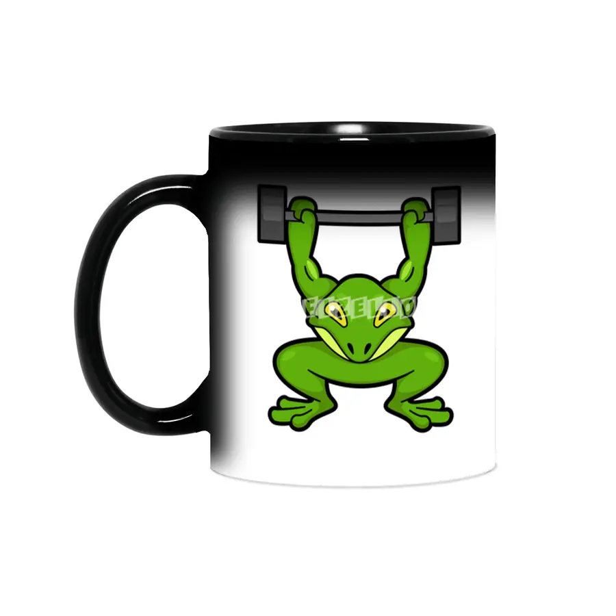 Frog at Bodybuilding with Barbell Sihirli Kupa
