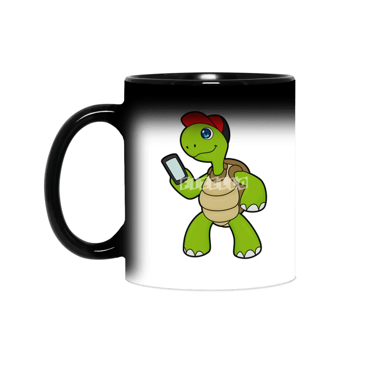 Turtle with Phone & Hat Sihirli Kupa