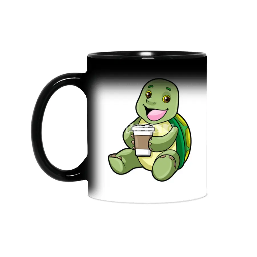 Turtle with Shell & Coffee to go Sihirli Kupa