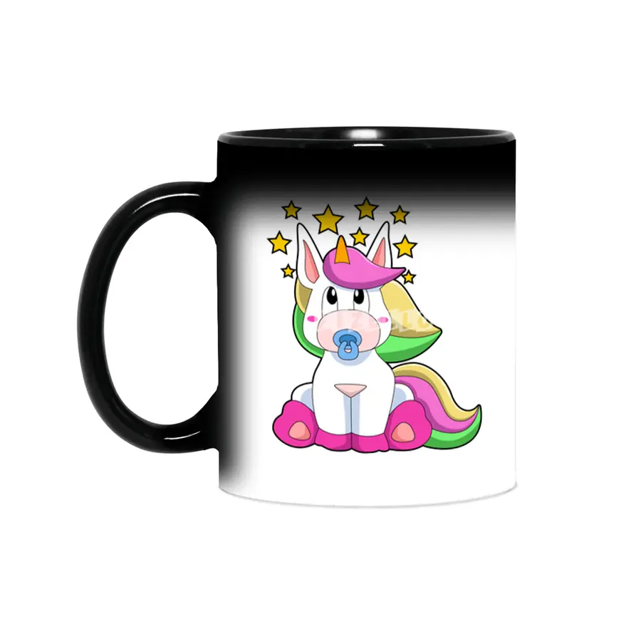 Unicorn as Baby with Pacifier Sihirli Kupa