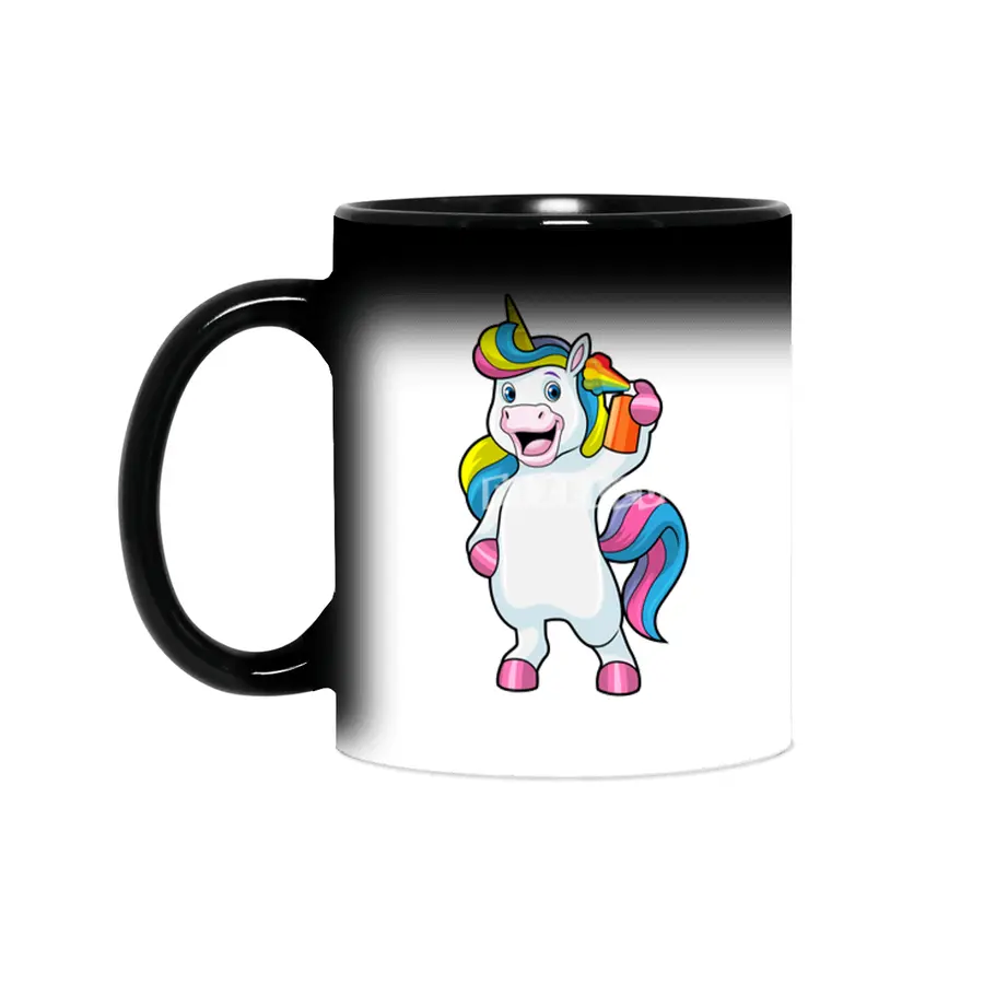Unicorn as Hairdresser with Hairspray Sihirli Kupa