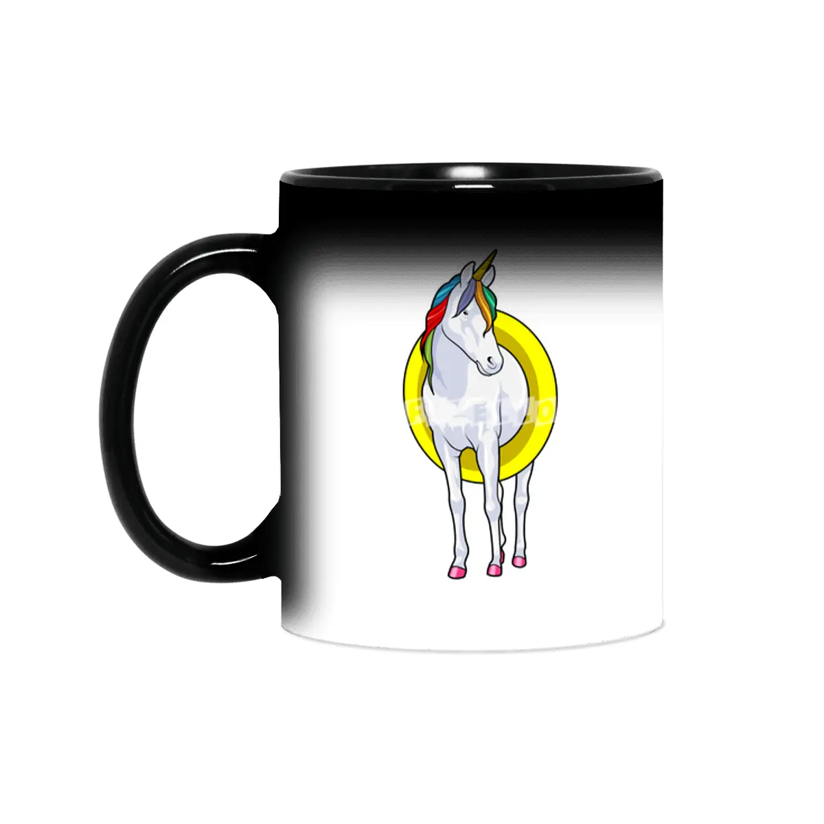 Unicorn at Swimming with Swim ring Sihirli Kupa