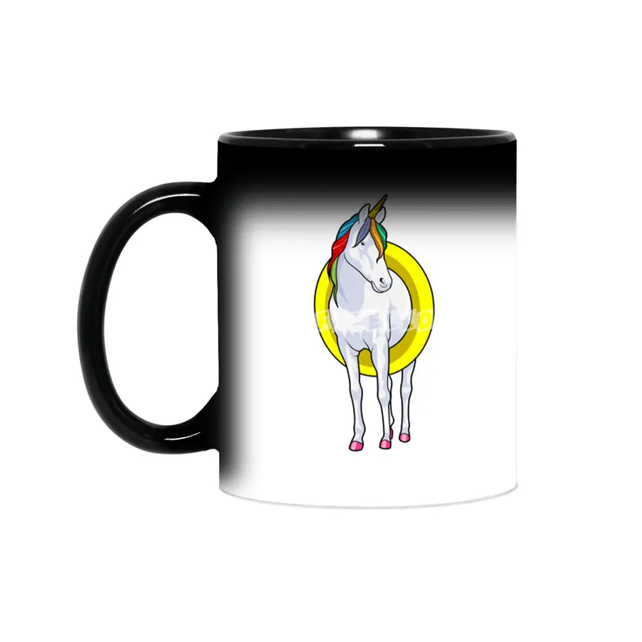 Unicorn at Swimming with Swim ring Sihirli Kupa