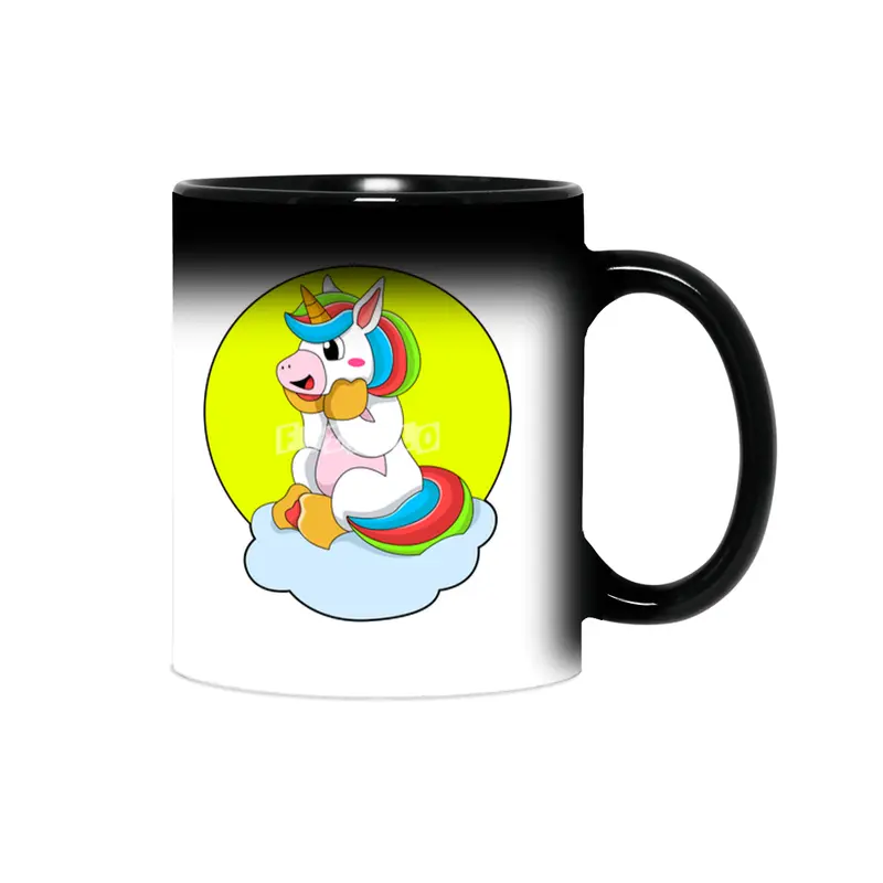 Unicorn with Cloud & Sun Sihirli Kupa