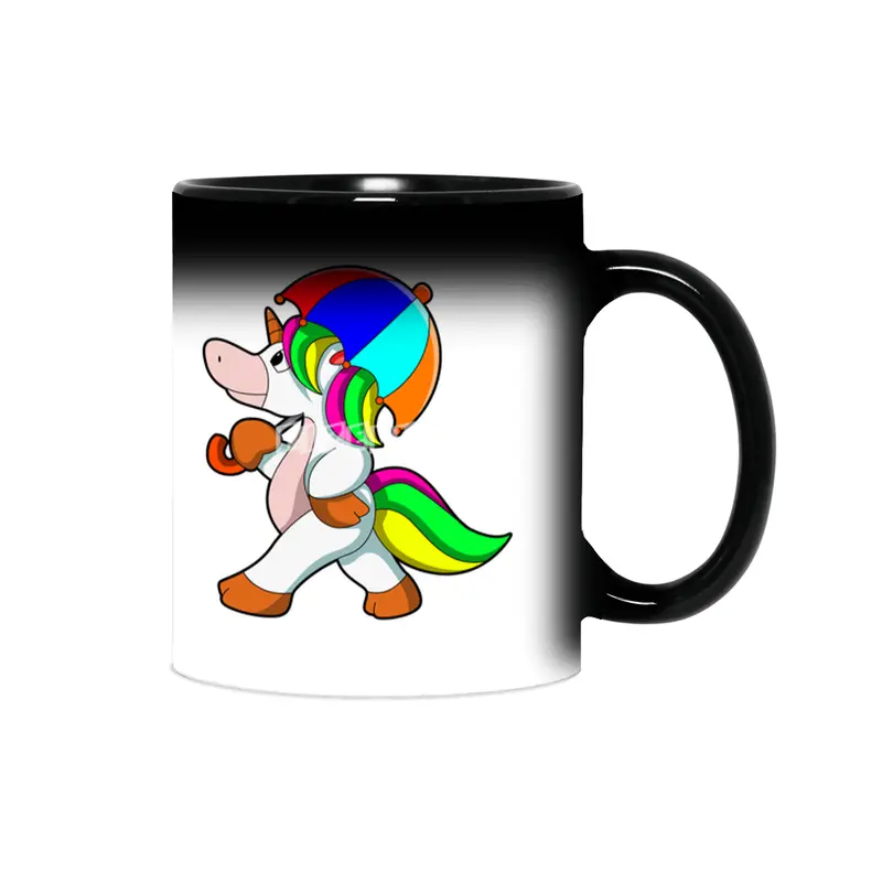 Unicorn with colorful Umbrella Sihirli Kupa
