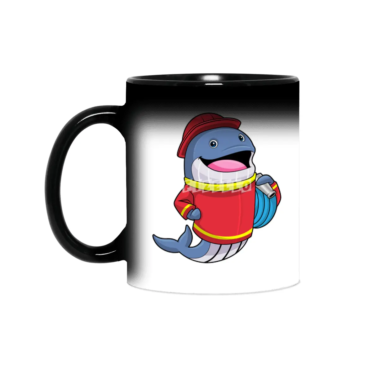 Whale as Firefighter with Hose Sihirli Kupa