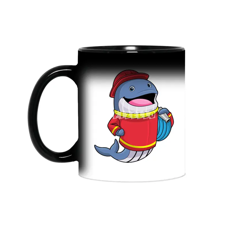 Whale as Firefighter with Hose Sihirli Kupa