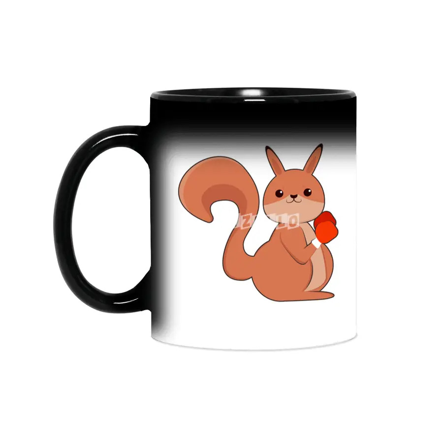 Squirrel as Boxer with Boxing gloves Sihirli Kupa