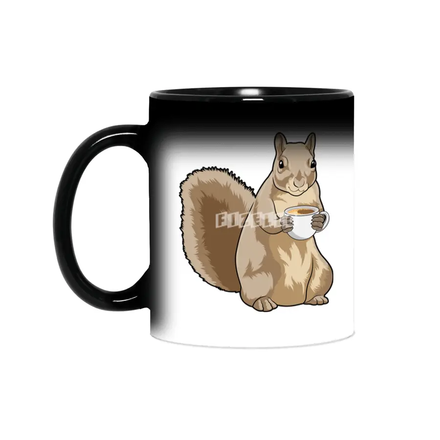 Squirrel with Cup of Coffee Sihirli Kupa