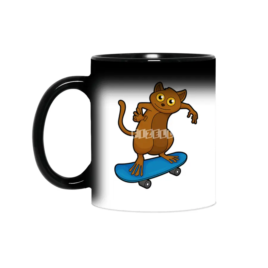 Tarsier as Skater with Skateboard Sihirli Kupa