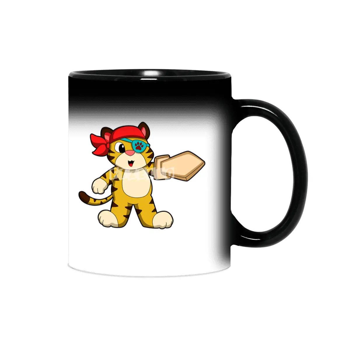 Tiger as Pirate with Eye patch & Sword Sihirli Kupa