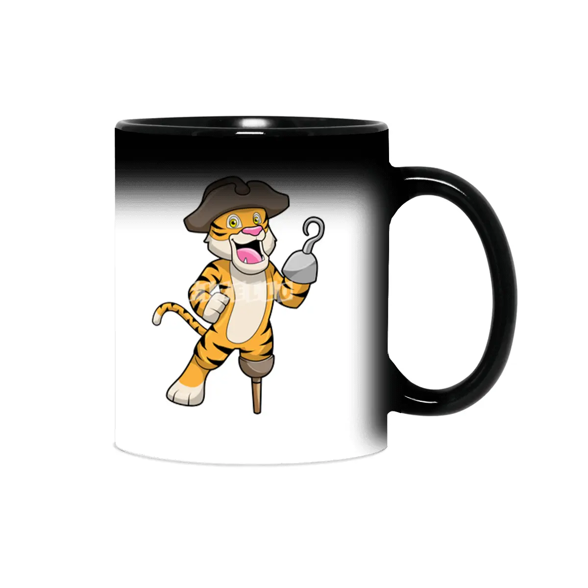 Tiger as Pirate with Wooden leg & Hooked hand Sihirli Kupa