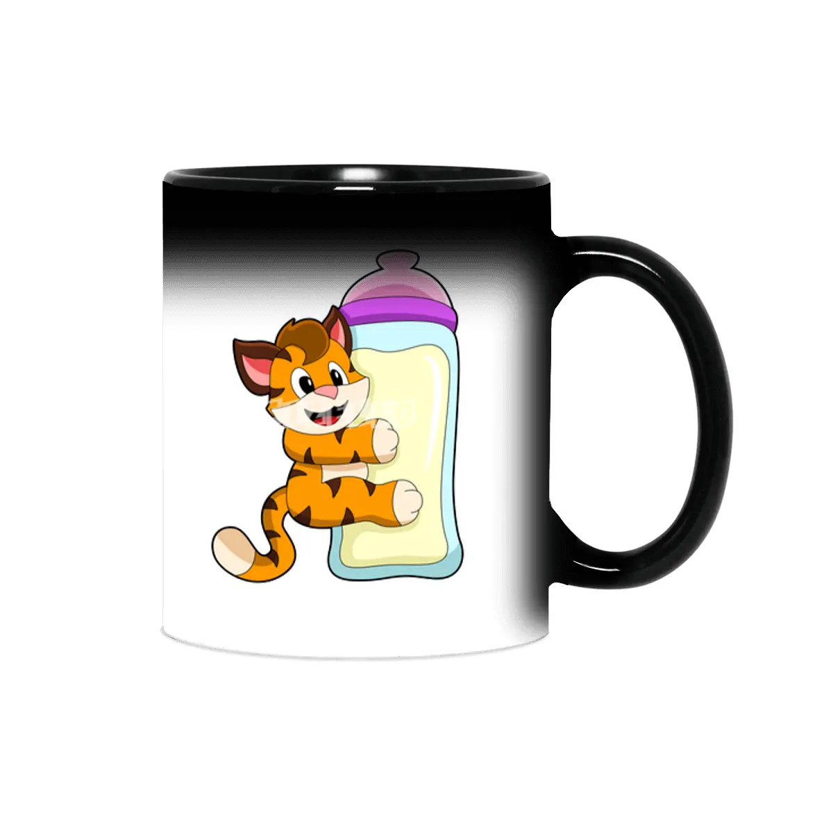 Tiger with Baby bottle of Milk Sihirli Kupa