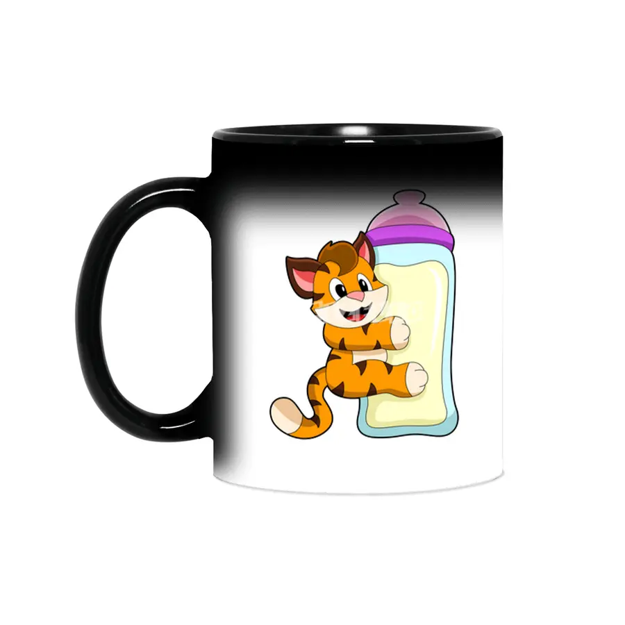 Tiger with Baby bottle of Milk Sihirli Kupa