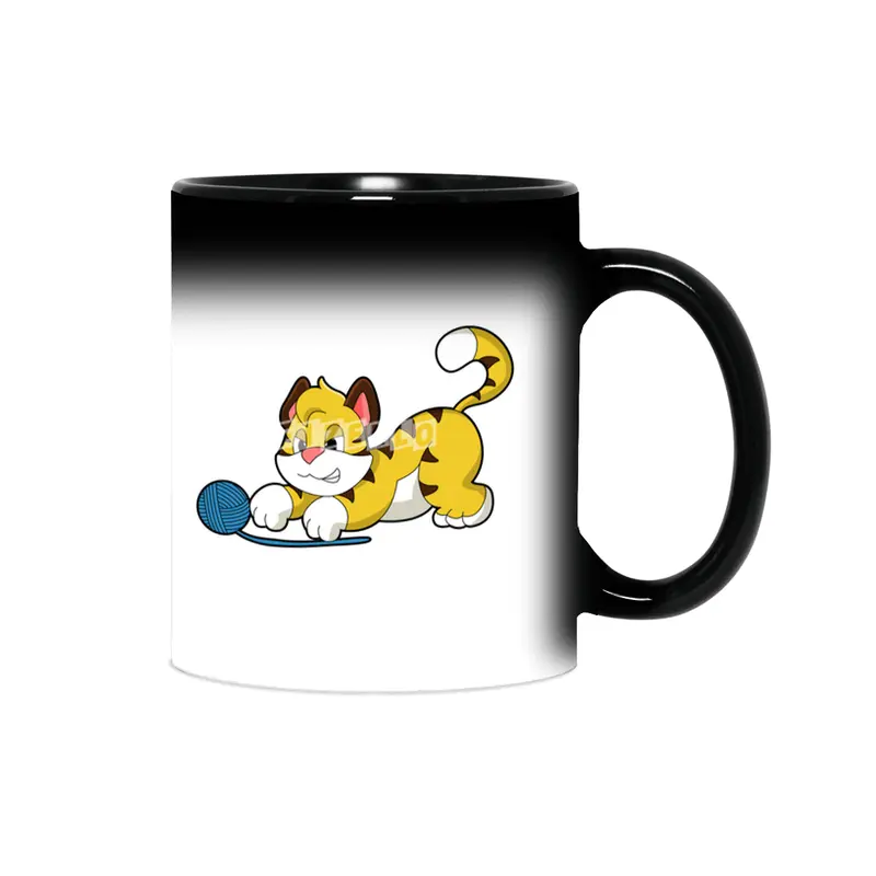 Tiger with Woll yarn ball Sihirli Kupa