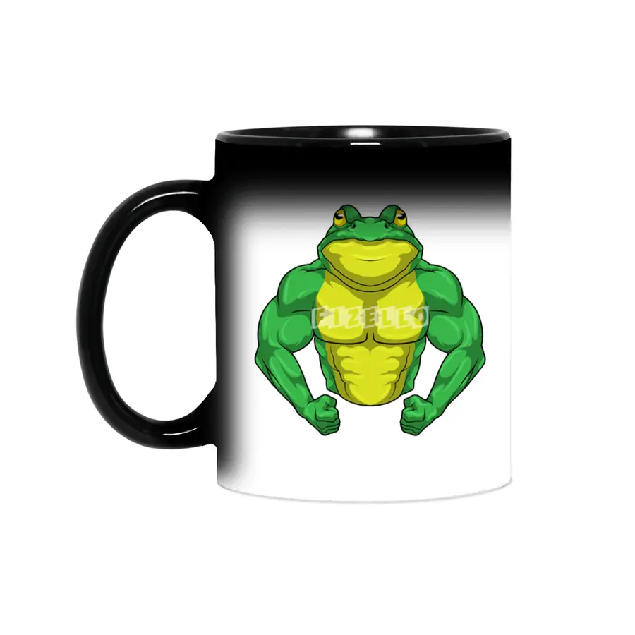 Toad as Bodybuilder with big Muscles Sihirli Kupa
