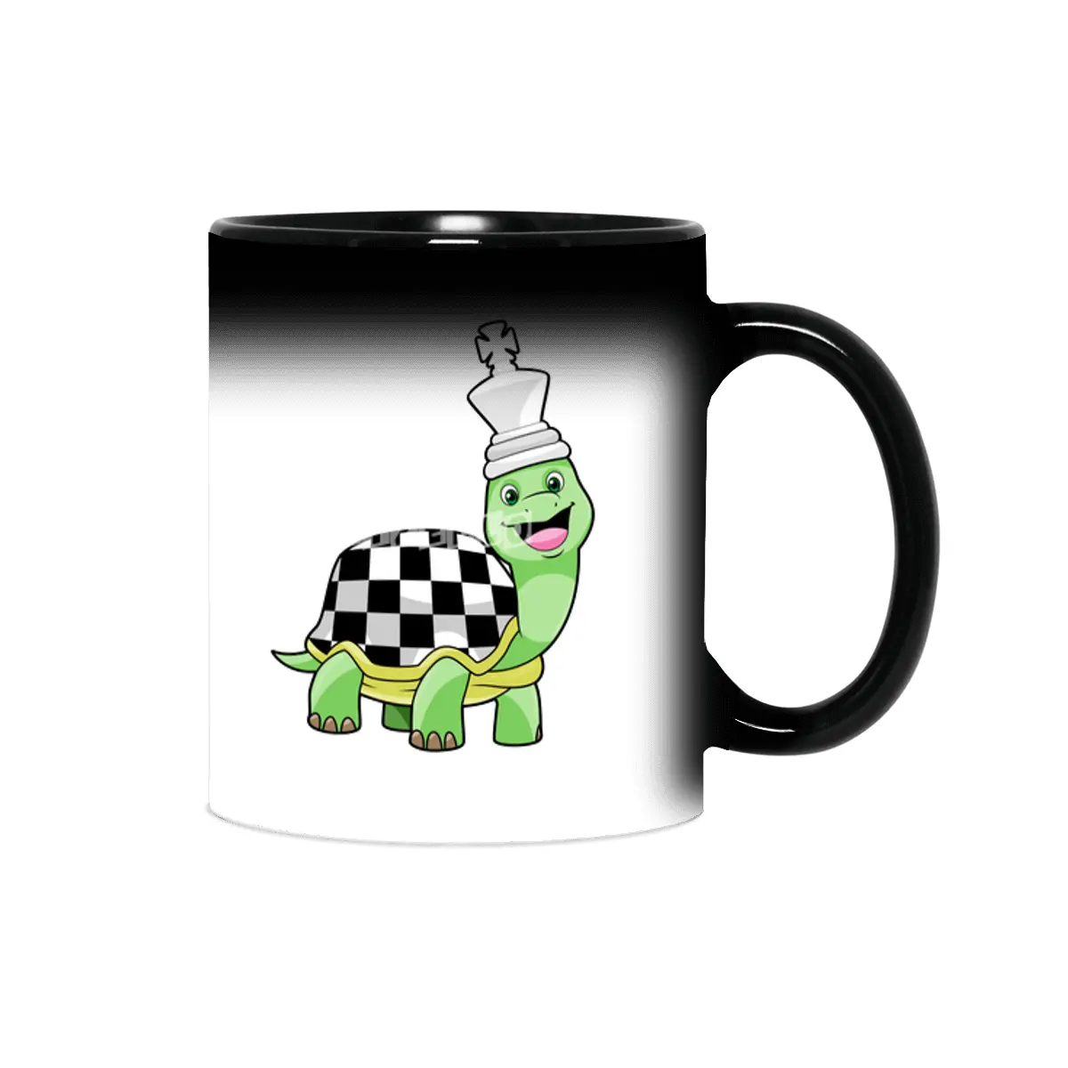 Turtle at Chess with Chess board & King Sihirli Kupa