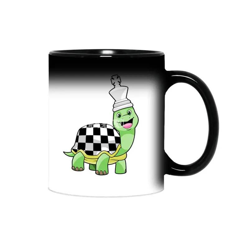 Turtle at Chess with Chess board & King Sihirli Kupa