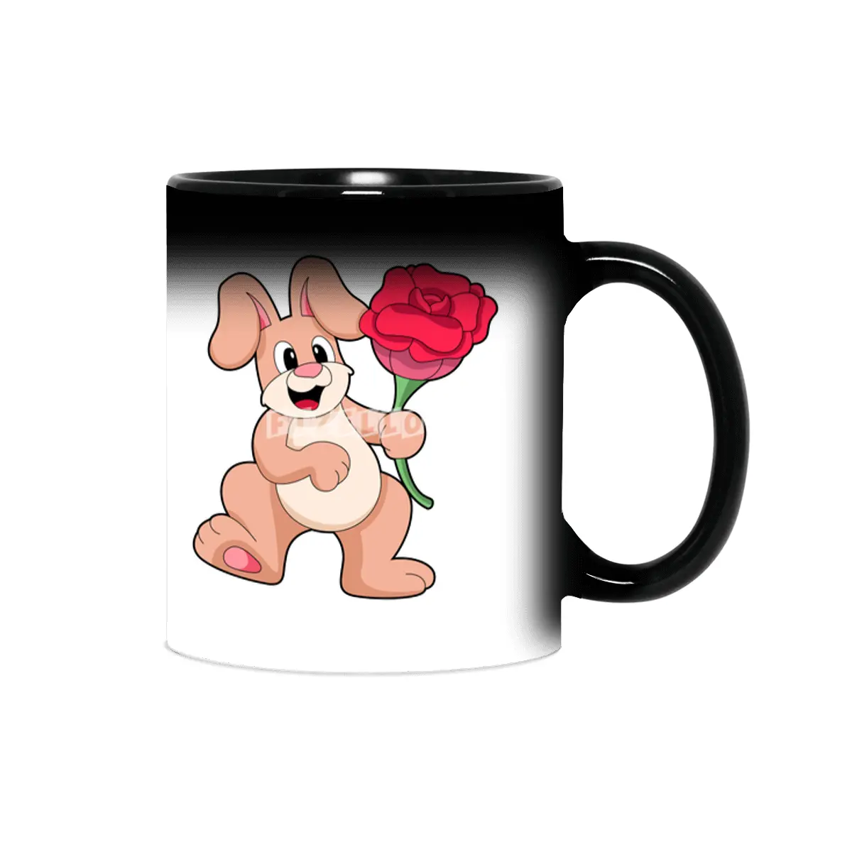 Rabbit with red Rose Sihirli Kupa
