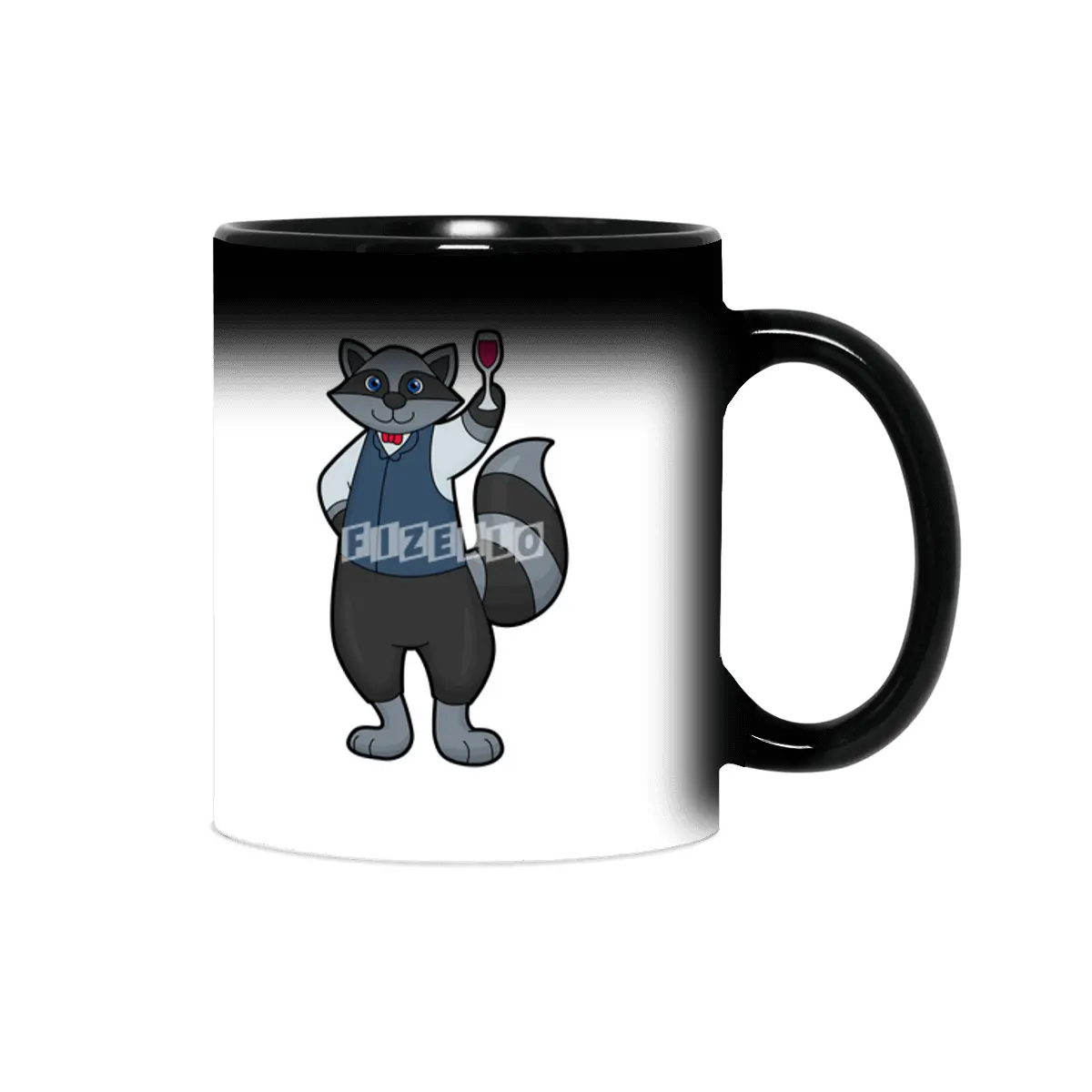 Raccoon with Wine glass Sihirli Kupa