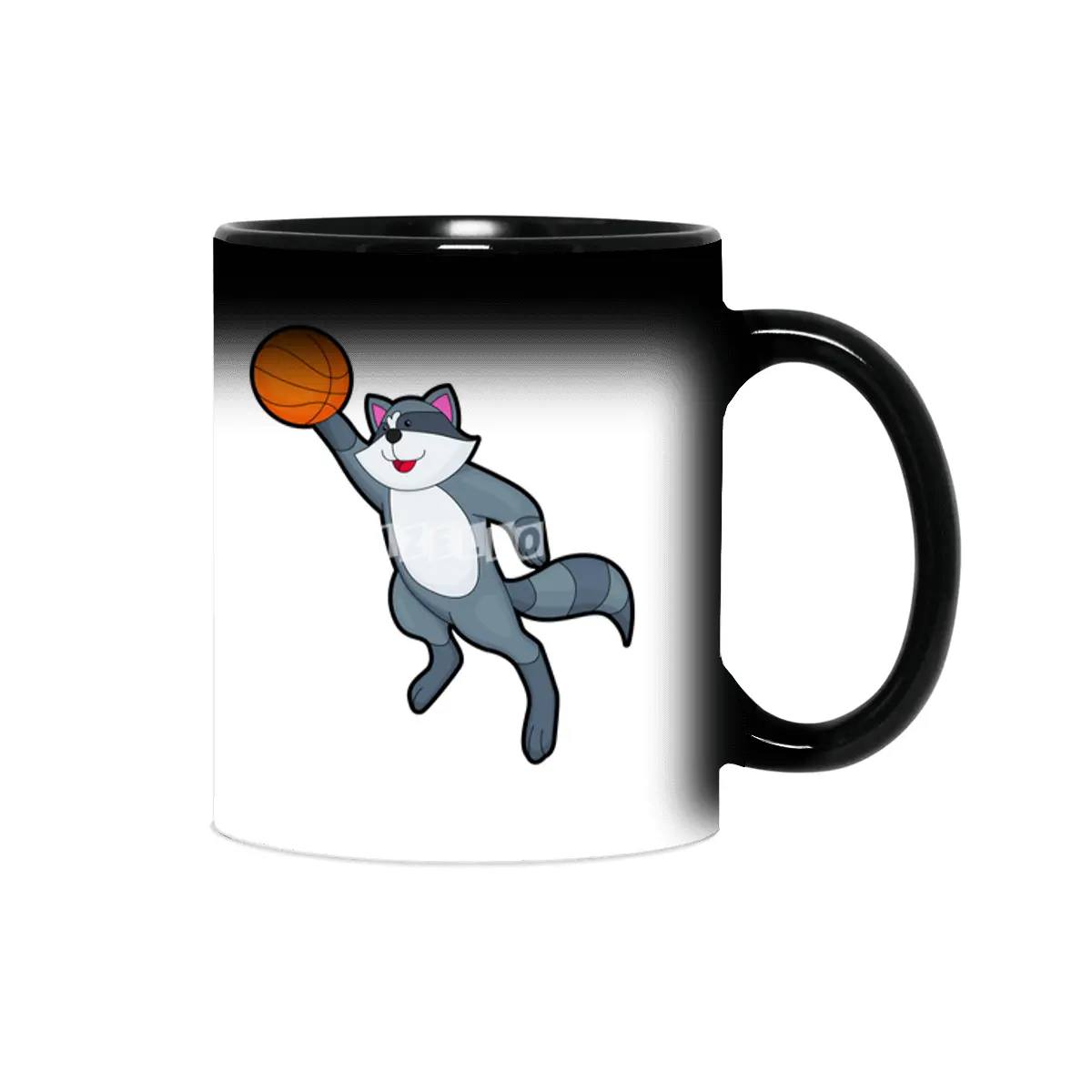 Racoon as Basketball player with Basketball Sihirli Kupa