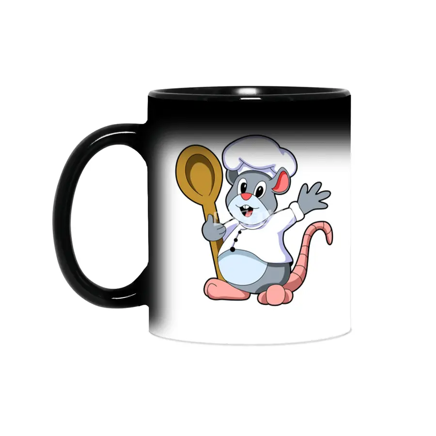 Rat as Chef with Cooking apron & Wooden spoon Sihirli Kupa