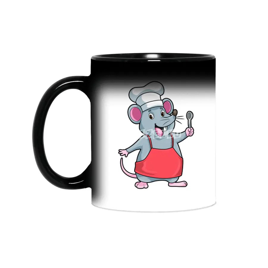 Rat as Chef with Cooking apron & Wooden spoon Sihirli Kupa