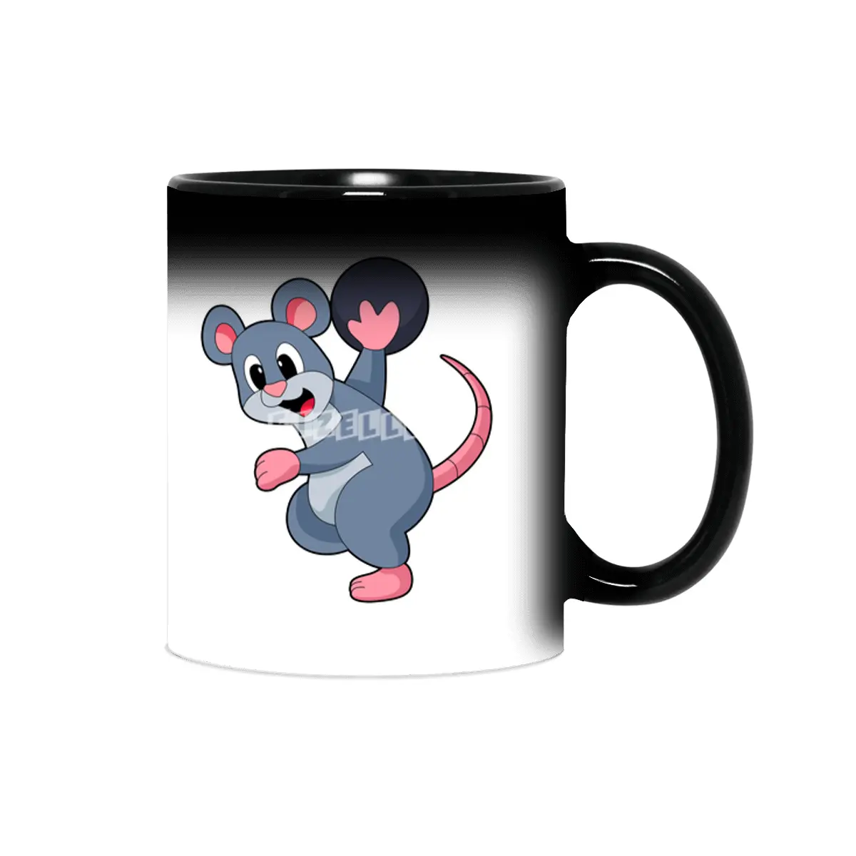 Rat at Bowling with Bowling ball Sihirli Kupa