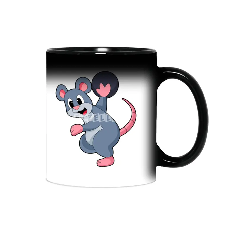 Rat at Bowling with Bowling ball Sihirli Kupa