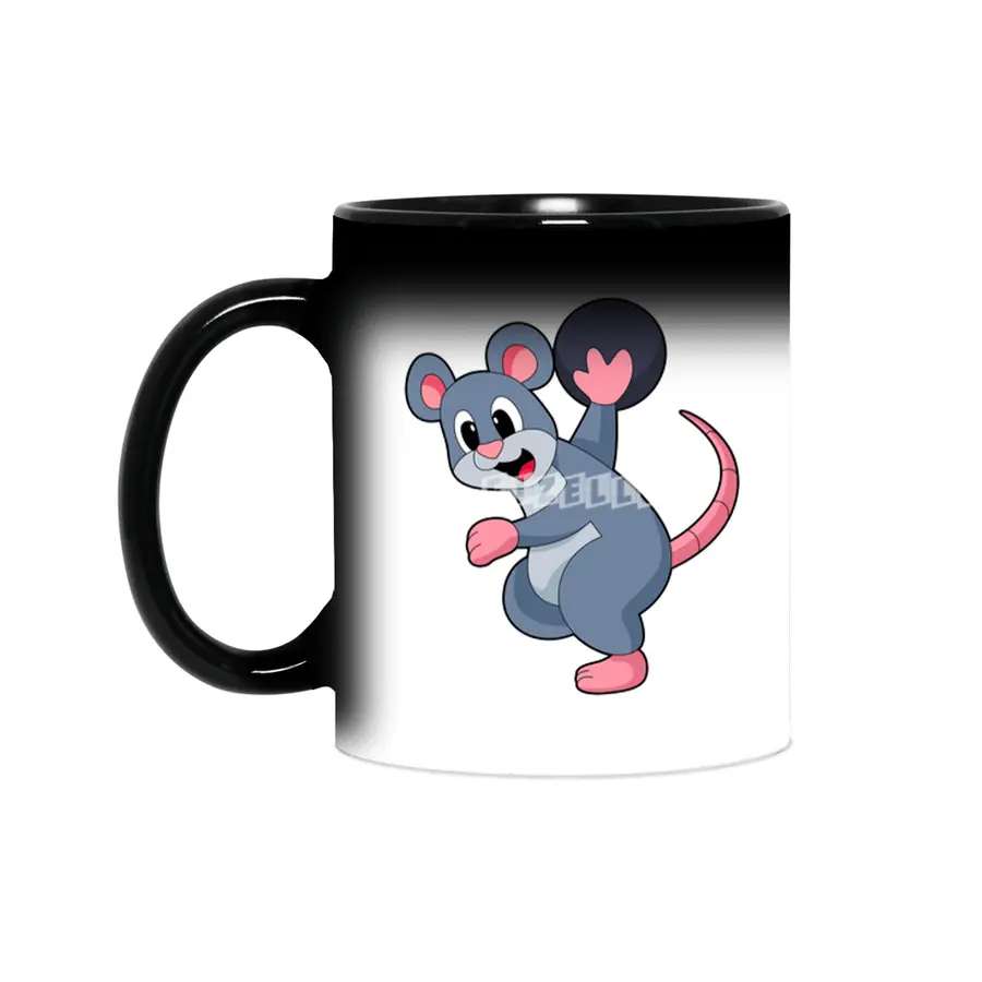 Rat at Bowling with Bowling ball Sihirli Kupa