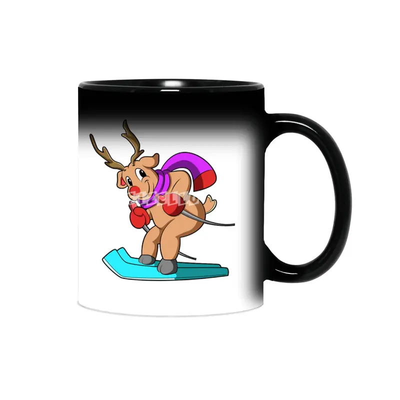 Reindeer as Skier with Skis Sihirli Kupa