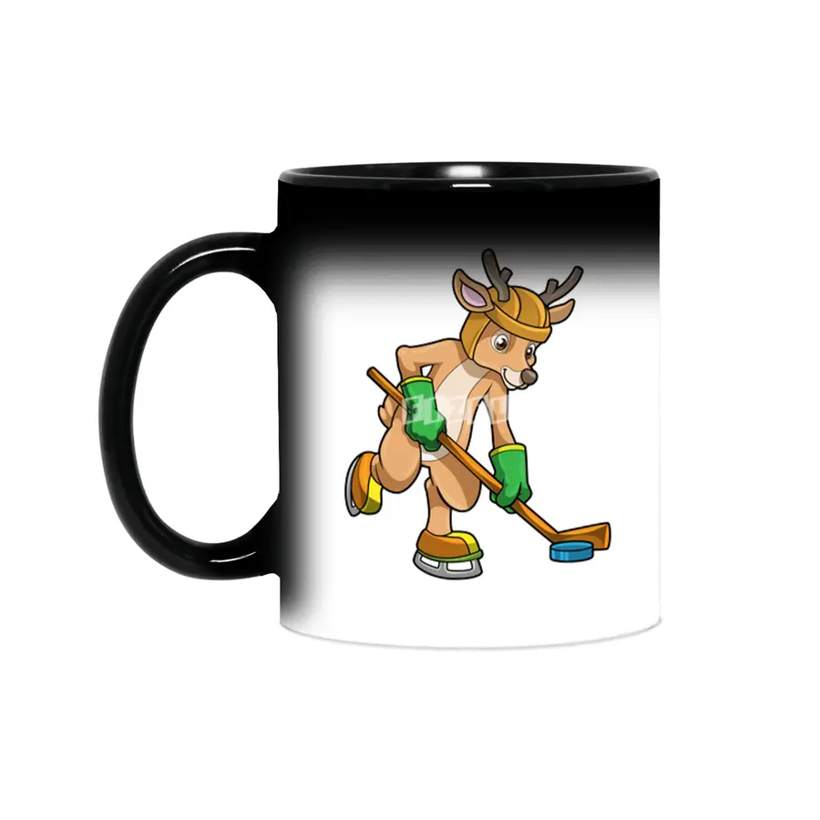 Reindeer at Ice hockey with Ice hockey stick Sihirli Kupa