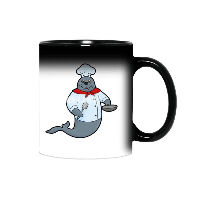 Seal as Cook with Pan & Spatula Sihirli Kupa