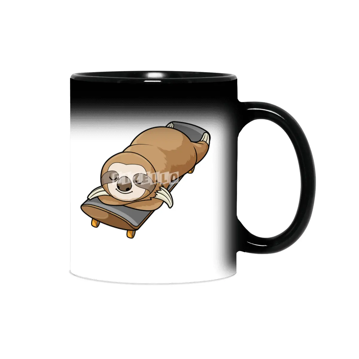 Sloth at Sleeping with Skateboard Sihirli Kupa