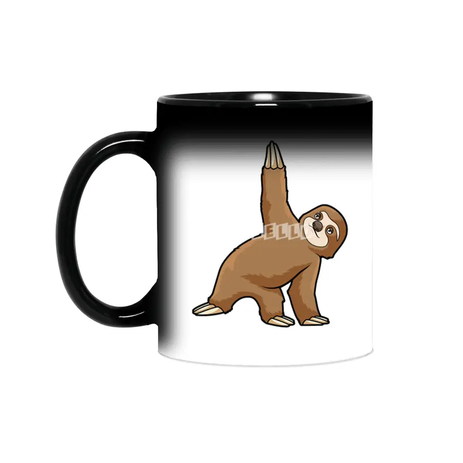 Sloth at Yoga Stretching exercises Legs Sihirli Kupa
