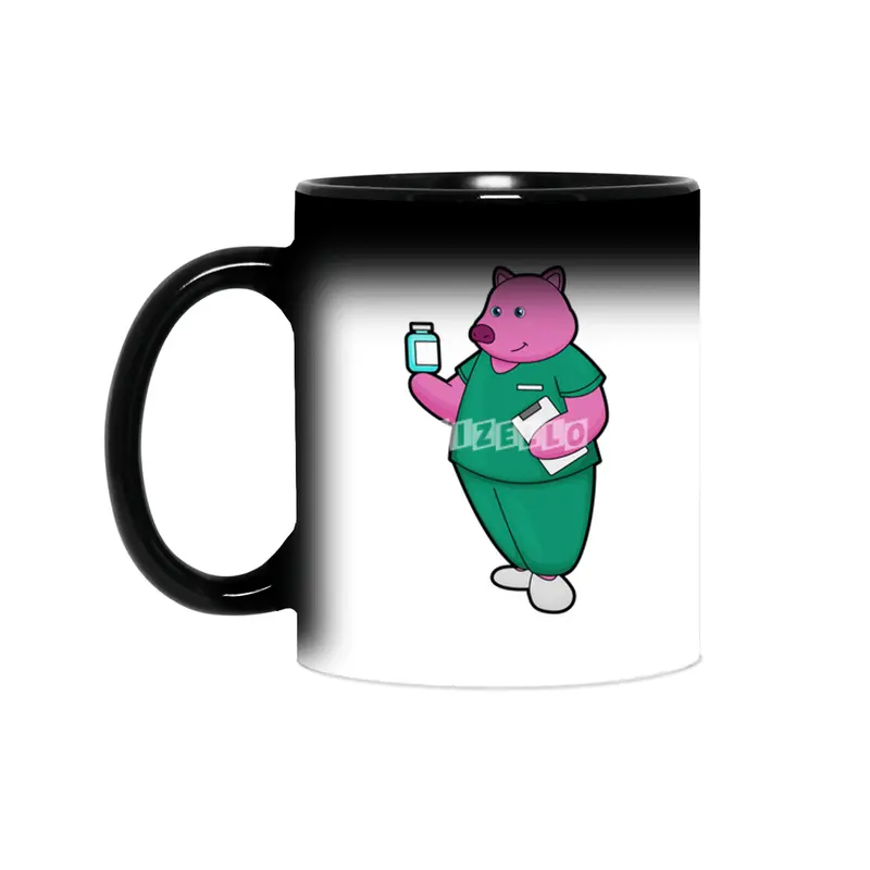 Pig as Nurse with Medicine Sihirli Kupa