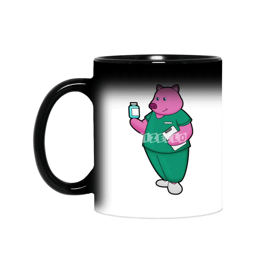 Pig as Nurse with Medicine Sihirli Kupa
