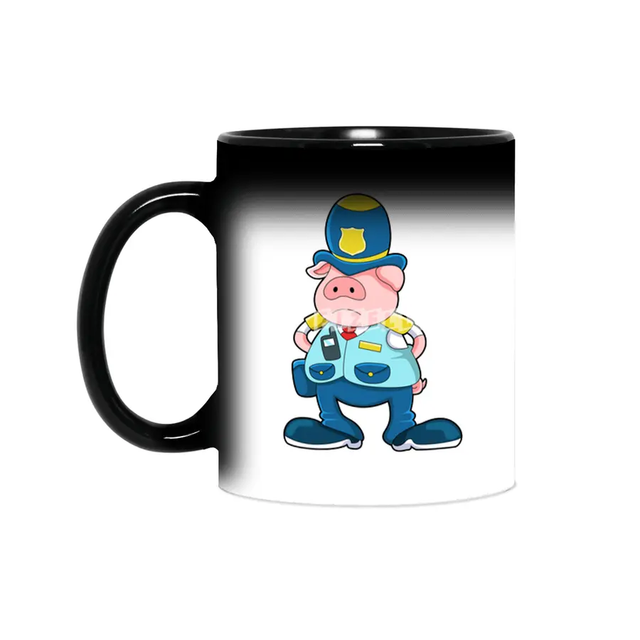 Pig as Police officer with Police Uniform & Hat Sihirli Kupa