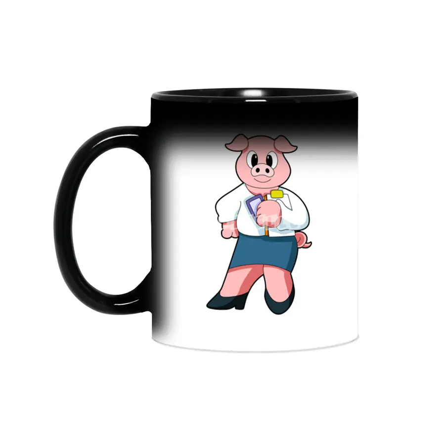 Pig as Secretary with Skirt Sihirli Kupa