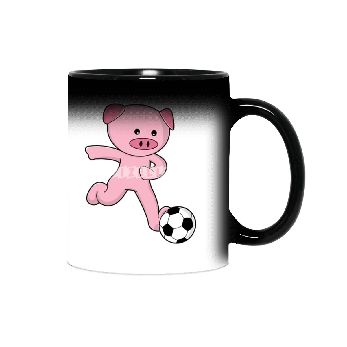 Pig as Soccer player with Soccer ball Sihirli Kupa