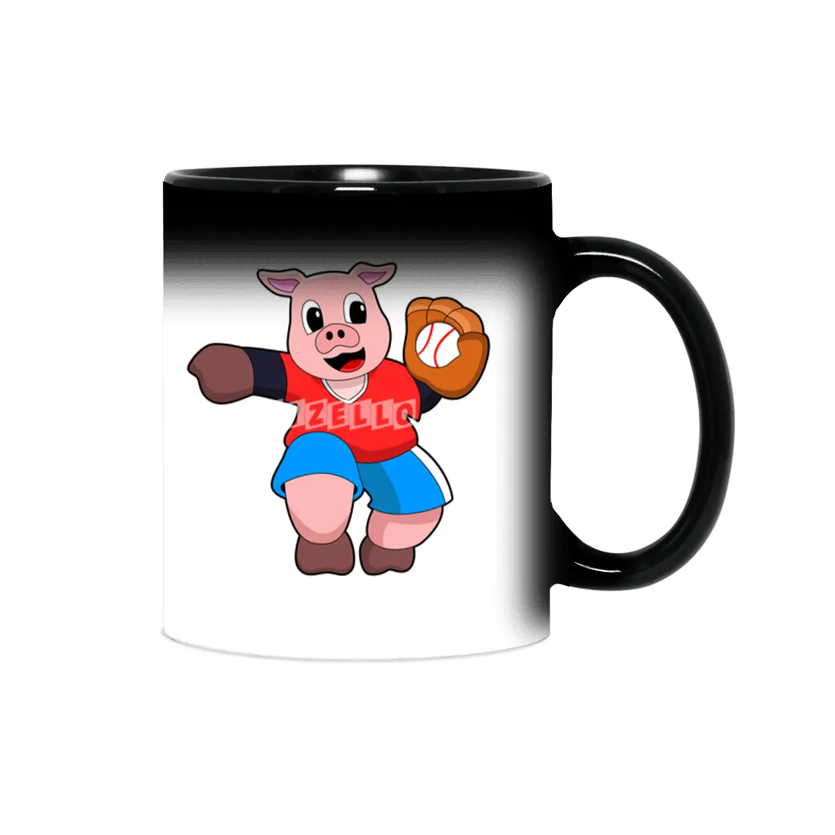 Pig at Baseball with Baseball glove Sihirli Kupa
