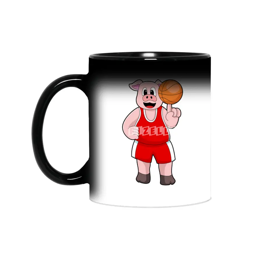 Pig at Basketball Sports Sihirli Kupa