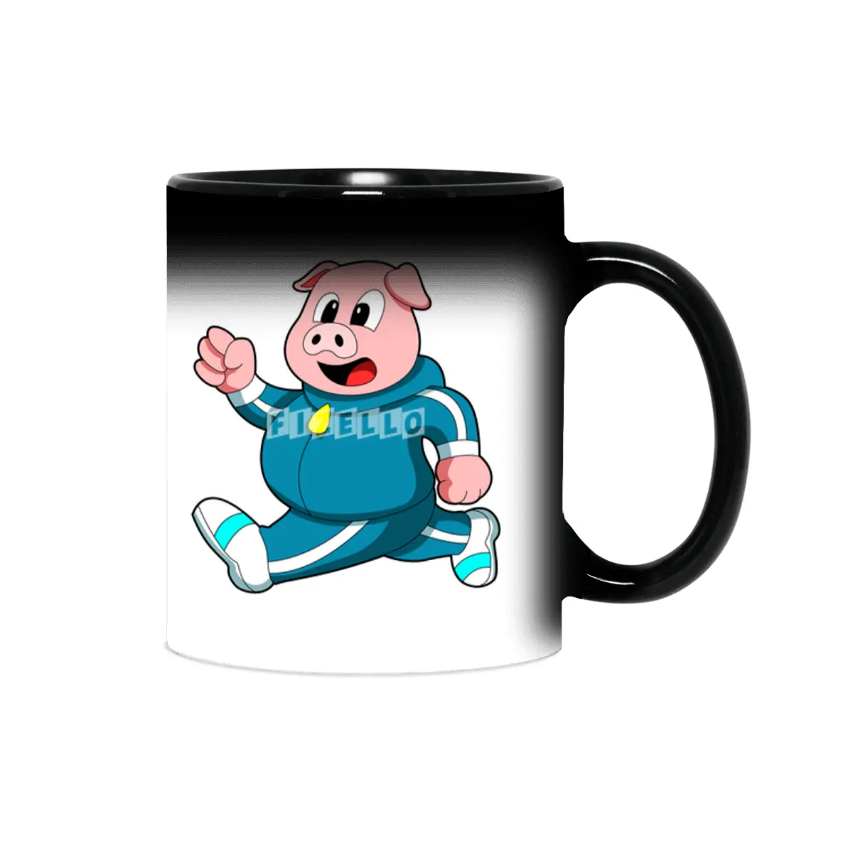 Pig at Fitness - Jogging with Jogging suit Sihirli Kupa