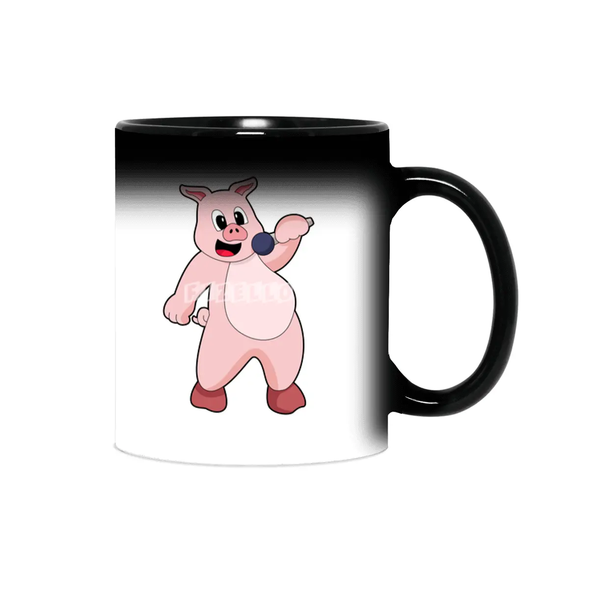 Pig at Singing with Microphone Sihirli Kupa