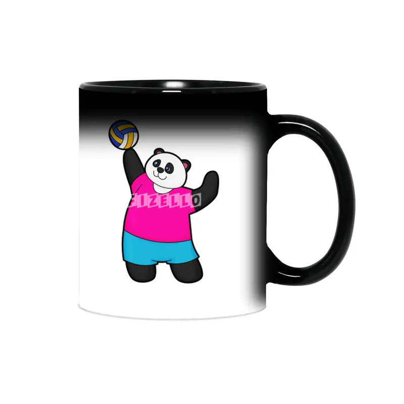 Panda as Volleyball player with Volleyball Sihirli Kupa