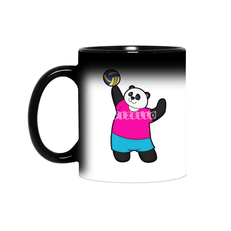 Panda as Volleyball player with Volleyball Sihirli Kupa