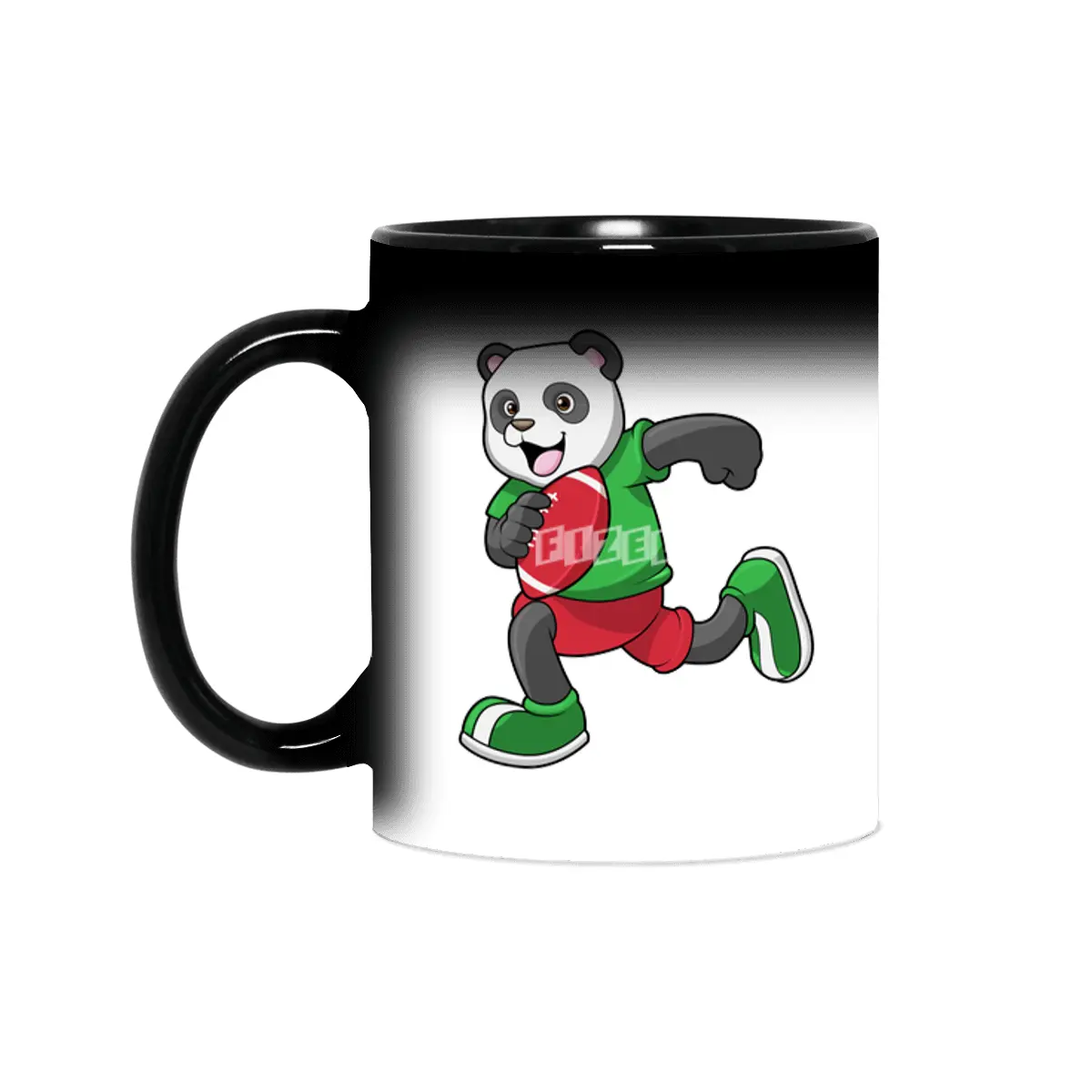 Panda at Football with Equipment Sihirli Kupa