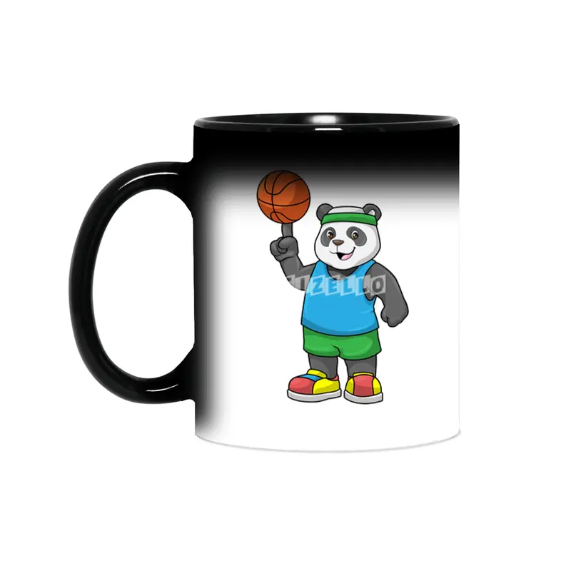 Panda at Sports with Basketball Sihirli Kupa